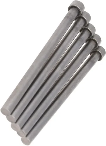 Miniatura 9 de Auniwaig 0.059 in de diámetro punta redonda de acero recto eyector Pin Punch 3.937 in largo gris plateado 20pcs
