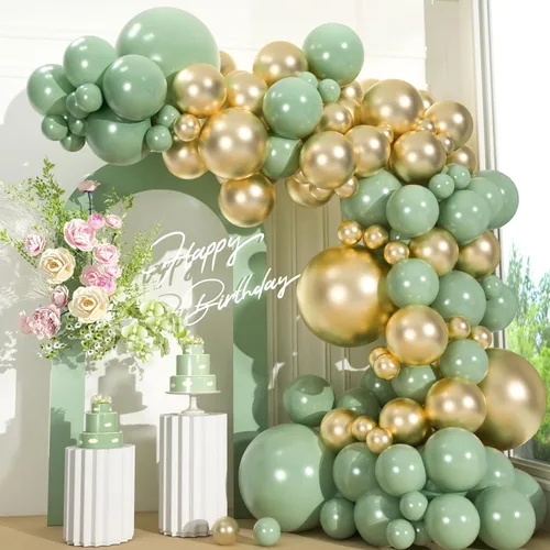 Miniatura 15 de 110 globos negros y dorados, globos metálicos dorados y negros de 18/12/10/5 pulgadas para graduación 2026, boda, cumpleaños, decoración de fiesta