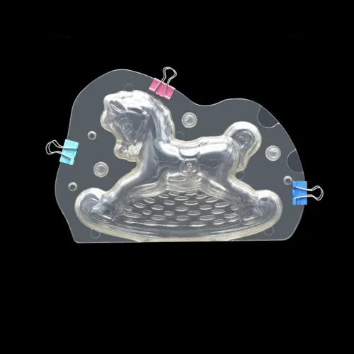 Miniatura 5 de Molde de plástico 3D para chocolate con clips, carrusel de caballo, molde de jalea de cristal, decoración de pasteles de caramelo, postres