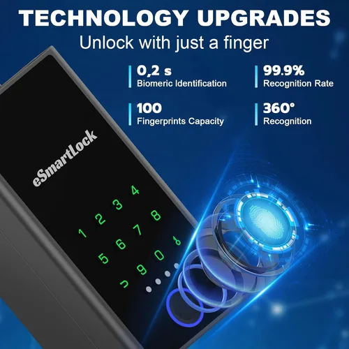 Miniatura 7 de Caja de seguridad inteligente con aplicación de huellas dactilares, Bluetooth eLinkSmart con código digital, resistente a la intemperie para montaje
