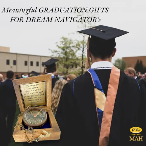 Miniatura 8 de Bible Verse Brass Compass – “Be Strong and Courageous” (Joshua 1:9) Christian Gift for Graduation, Baptism, Confirmation – Religious Keepsake for