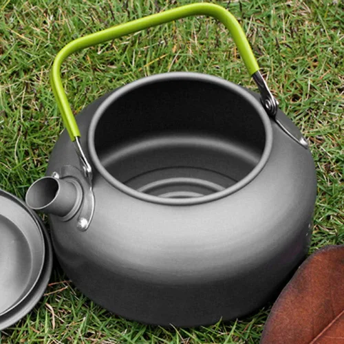 Miniatura 5 de Docooler - Hervidor de agua portátil ultraligero de 0.8 litros para exteriores, senderismo, camping, picnic, tetera, cafetera, compacta