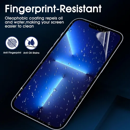 Miniatura 5 de Paquete de 3 protectores de pantalla de TPU para iPhone 13/13 Pro de 6.1 pulgadas, película de hidrogel transparente HD transparente suave