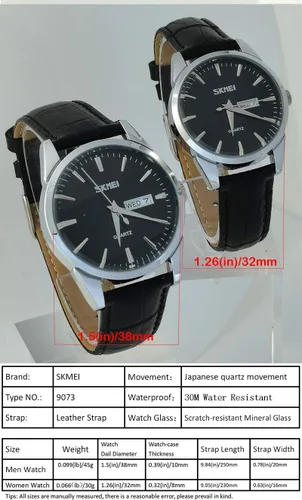 Miniatura 5 de SKMEI Par de relojes para parejas, hombres y mujeres, para él y para ella, juego de relojes para esposo, esposa, San Valentín, reloj de pulsera a