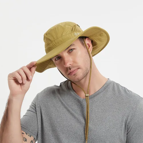Miniatura 5 de Jemez Wide Brim Boonie Hat with Neck Flap UPF 50+ Sun Protection Breathable Safari Bucket Hat for Fishing Hiking