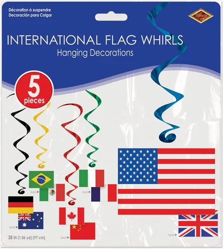 Miniatura 5 de Remolinos de bandera internacional (5/paquete)