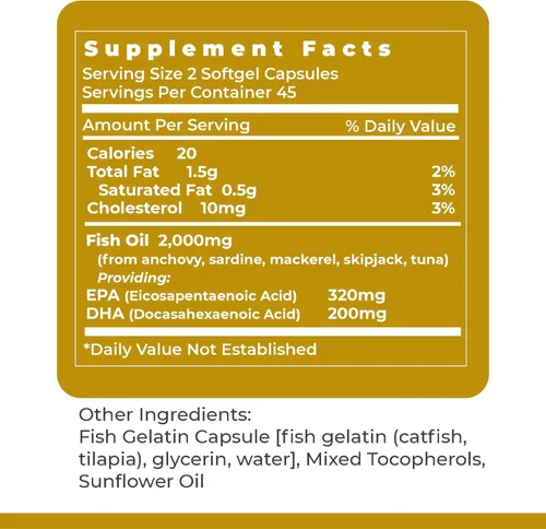 Miniatura 6 de Premier Research Labs EPA DHA Marine Softgels - Aceite de pescado Omega 3, suplemento de Omega 3 de la EPA, ácidos grasos para mujeres y hombres