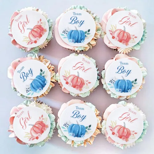 Miniatura 18 de 24 adornos para cupcakes de calabaza con purpurina, decoraciones de baby shower, tema de cosecha de otoño, suministros para fiestas de cumpleaños