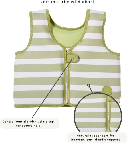 Miniatura 2 de SUNNYLiFE Chaleco de natación - Fabricado con neopreno más una cremallera frontal segura y desarrolla confianza en el agua. Chaleco de natación