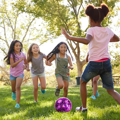 Miniatura 6 de Balón de fútbol tamaño 4, tamaño 3, tamaño 2 con bomba desinflada, juguetes de dinosaurio de unicornio con purpurina para niños pequeños