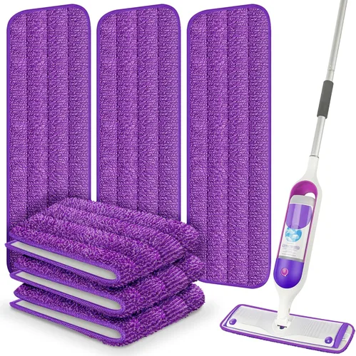 Miniatura 11 de 6 paquetes de almohadillas reutilizables para fregona compatibles con Swiffer PowerMop, almohadillas de microfibra para suelos de madera, repuestos