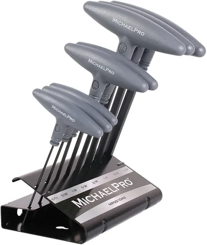 Miniatura 11 de MichaelPro MP001044 - Juego de llaves Allen de extremo de bola con mango en T de 8 piezas, juego de llaves hexagonales métricas