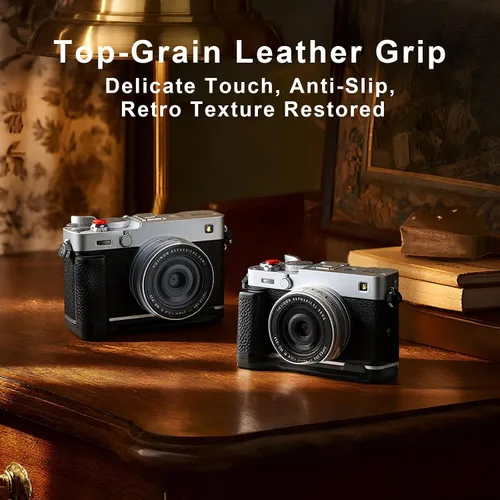 Miniatura 8 de Haoge Empuñadura para Fujifilm XE5 Cuerpo de cámara en forma de L Soporte de agarre HG-FUXE5N-B Negro con placa estándar Arca-Swiss