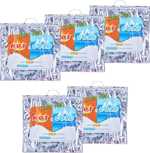 Miniatura 24 de Superio Bolsas aisladas para bebidas frías y calientes para entrega de alimentos, bolsas de compras de comestibles, almacenamiento de alimentos