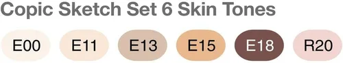 Miniatura 2 de Copic Marcador SKST6-SKIN Sketch Skin Tones 1 Marcador (Pack de 6)
