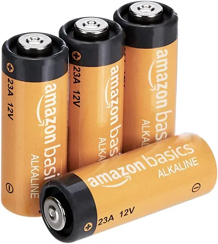 Amazon Basics - Paquete de 4 baterías alcalinas 23A, 12 voltios, potencia duradera