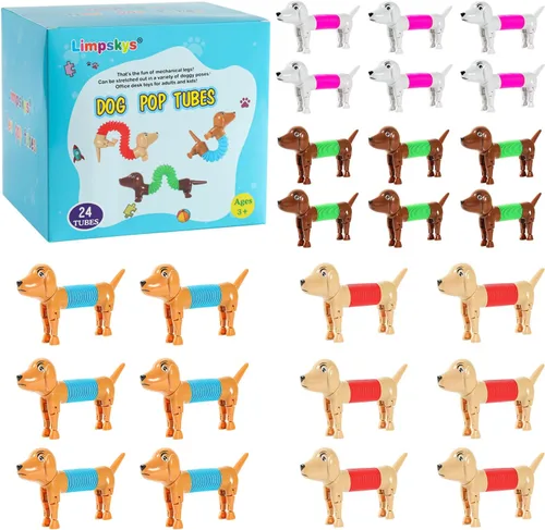 Miniatura 10 de Tubos para presionar para perros, juguetes sensoriales para niños con autismo, juguetes antiestrés para niños pequeños, recuerdos de fiesta