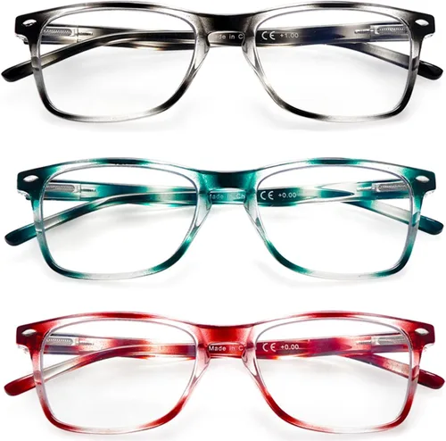 Miniatura 14 de Paquete de 6 lentes de lectura para mujeres y hombres, lentes de bisagra de resorte, bloqueo de luz azul, antifatiga ocular, lectores de computadora