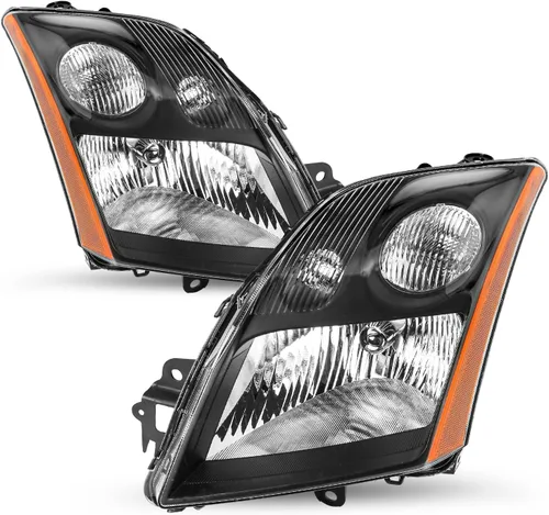 Miniatura 10 de SOCKIR Conjunto de faros delanteros compatible con bombillas Nissan Sentra 2007-2009 incluidas, faro negro para el lado del pasajero y del conductor