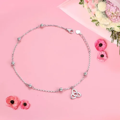 Miniatura 7 de Tobillera de plata de 925 para mujer, chica, para uso bohemio, playa, ajustable, para regalo de cumpleaños