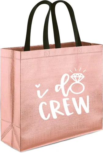 CUTERUI GIFTED 1 bolsa de regalo no tejida de oro rosa para regalos de dama de honor, regalos de despedida de soltera