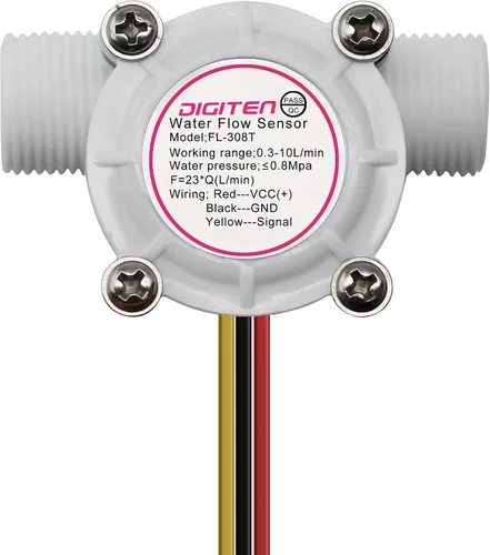 Miniatura 3 de DIGITEN G3/8 Sensor de flujo de agua Bruja, medidor de flujo de efecto Hall Medidor de fluido líquido Sensor Sensor Medidor de flujo 0.3-10L/min