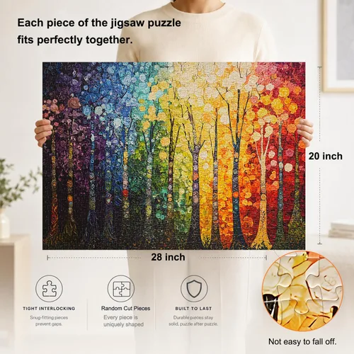 Miniatura 2 de Rompecabezas para adultos de 1000 piezas imposibles, difíciles, difíciles, desafiantes para adultos, rompecabezas de 1000 piezas de bosque