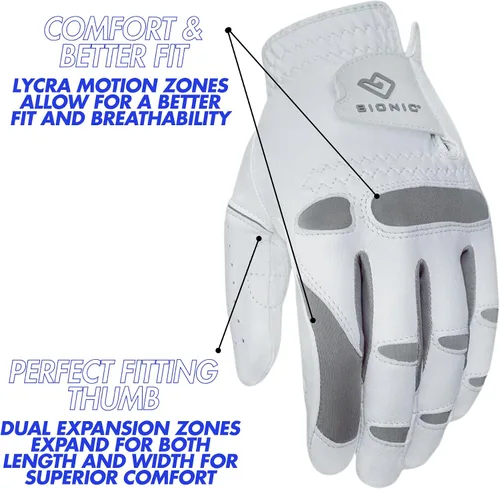 Miniatura 3 de Bionic. Guantes para hombre. Para golf fabricado con piel de Cabretta duradera y genuina.
