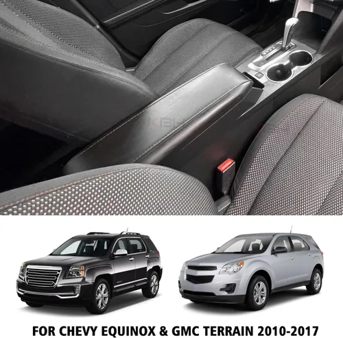 Miniatura 7 de KBH Funda de repuesto para reposabrazos de consola central para GMC Terrain, Chevy Equinox 2010 2011 2012 2013 2014 2015 2016 2017, cuero de vinilo
