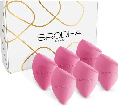 Juego de esponjas de maquillaje de belleza, paquete de 6 piezas, juegos de esponjas líquidas para mezclar la tez facial, base, corrector, productos