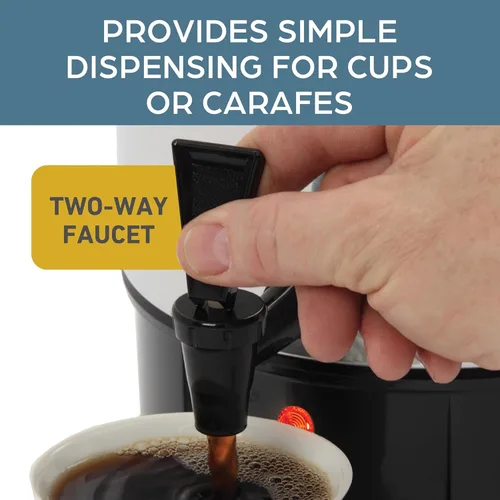 Miniatura 4 de Cafetera West Bend de aluminio altamente pulido con control automático de temperatura, preparación de una taza por minuto y fácil limpieza. Incluye