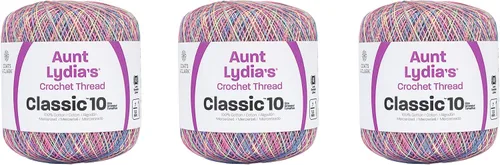 Miniatura 18 de Aunt Lydia Classic Crochet - 3 unidades de 350y/1,049.9 ft - Natural