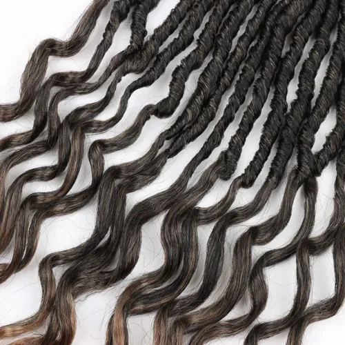 Miniatura 3 de Extensiones de cabello de rizos profundos de 14 pulgadas, 8 paquetes, Rizos tejidos en crochet suaves con puntas rizadas, Rizos de diosa tejidos