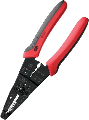 Miniatura 5 de Gardner Bender Pelacables eléctricos multiherramienta GS-365, crimpadora y cortadora, agarre cómodo, cable sólido y trenzado, 18-6 AWG, herramienta