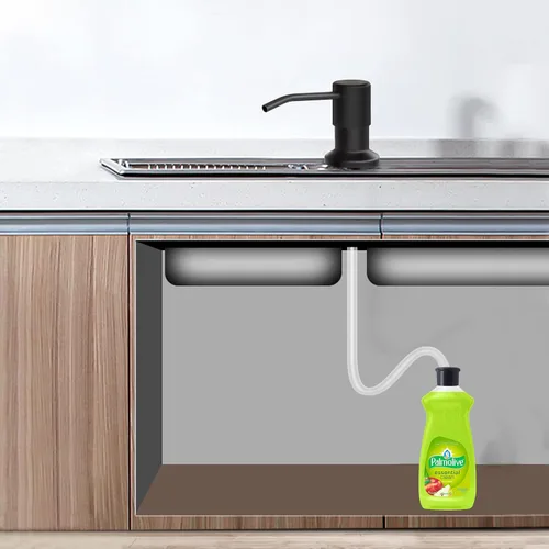 Miniatura 3 de Dispensador de jabón para fregadero de cocina, dispensador de jabón para fregadero Kichen integrado, kit de tubo de extensión de 47 pulgadas, bomba
