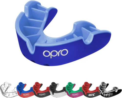 Miniatura 17 de OPRO Protector bucal moldeable de nivel plateado, ajuste esencial (negro/rojo) para niños y jóvenes, protector bucal de boxeo para artes marciales
