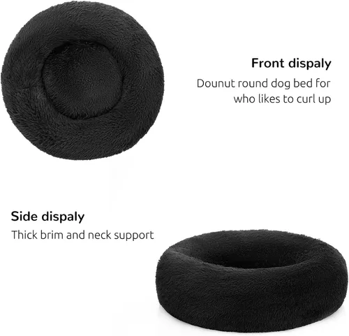 Miniatura 4 de Hachikitty Calming Donut Cuddler - Cama para perros medianos, 24 pulgadas