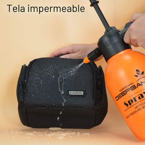 Miniatura 3 de CADeN - Bolso cruzado para cámara compacta compatible con cámaras y lentes Nikon, Canon, Sony SLR/DSLR sin espejo, resistente al agua (1.0 S, Negro)