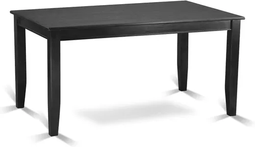 Miniatura 3 de East West Furniture DUDA7-BLK-12 - Juego de mesa y sillas de cocina de 7 piezas, consta de una mesa de comedor rectangular y 6 sillas Parson