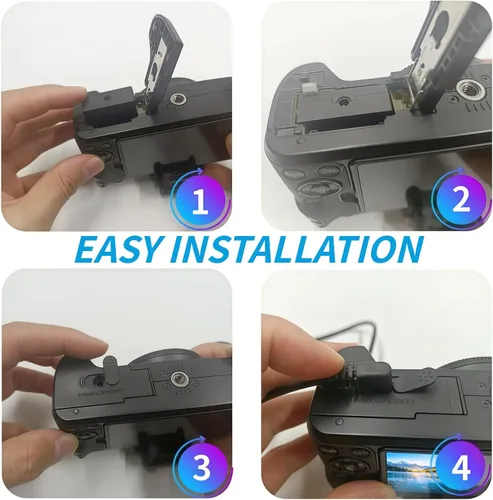 Miniatura 3 de Kimaru Batería ficticia LP-E12 ACK-E12 Adaptador de corriente de CA DR-E12 Kit de acoplador de CC para cámaras Canon EOS M50 Mark II, M50, M200