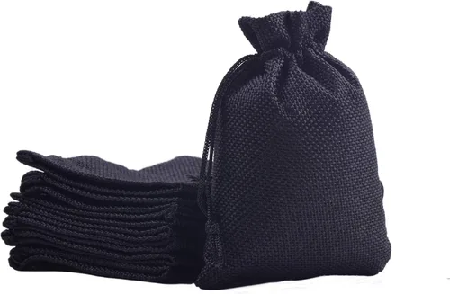 Sansam - Bolsas de arpillera de varios tamaños y colores para regalo, con cordón, bolsas de joyería para recuerdos de bodas, bolsas de dulces,