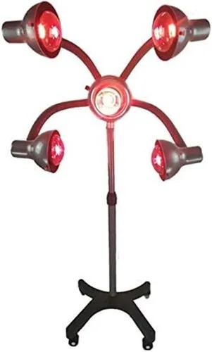 Lámpara de calor infrarroja de 5 cabezales para salón de vapor de pelo 750 W, secador de pelo, procesador de color, spa, peluquería, equipo de