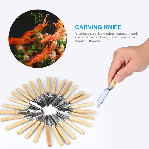 Miniatura 4 de Beacon Pet Herramientas de tallado, kit de herramientas de pelado de talla culinaria para frutas y verduras, juego de corte, juego de herramientas