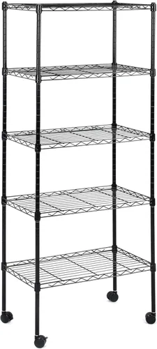 Miniatura 23 de Simple Deluxe - Estantería de almacenamiento resistente de 5 niveles, capacidad de carga de 1250 libras, 29.92" de ancho x 13.98" de profundidad x