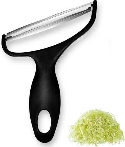 Pelador de verduras grandes para cocina, trituradora de verduras ancha y para col, lechuga Julienne, cuchillas giratorias de acero inoxidable de