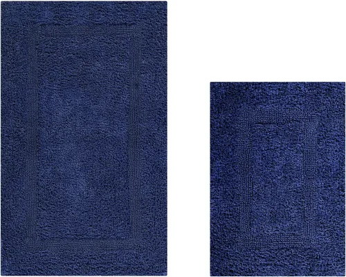 Miniatura 39 de Better Trends Alfombra de Inodoro en Forma de U Cubierta de Asiento de Inodoro de Lujo 100% Algodón Absorbente de Agua, Cubierta de Tapa Reversible