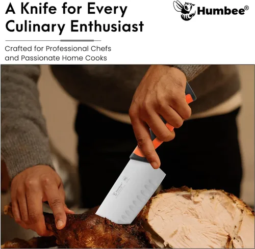 Miniatura 3 de Cuchillo de chef certificado NSF de 12 pulgadas, cuchillo de cocina de acero inoxidable de alto carbono con mango ergonómico codificado por
