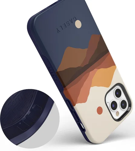 Miniatura 4 de Funda Casely para iPhone 12/12 Pro Los opuestos se atraen Montañas de día y noche Compatible con MagSafe Diseño protector audaz