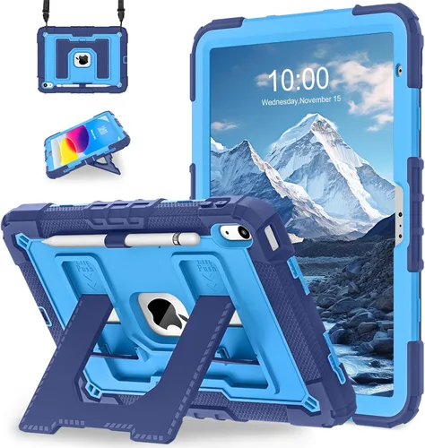Miniatura 11 de WESOROL Funda para iPad A16 11ª Generación 11 Pulgadas (2025) iPad 10ª Generación 10.9 Pulgadas (2022), Fundas i Pad A16 Grado Militar Resistente a