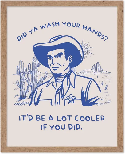 Miniatura 38 de Poster Master Póster de You've Yeed Your Last Haw, estampado retro de vaquero azul, arte occidental, arte moderno, arte del salvaje oeste, regalo